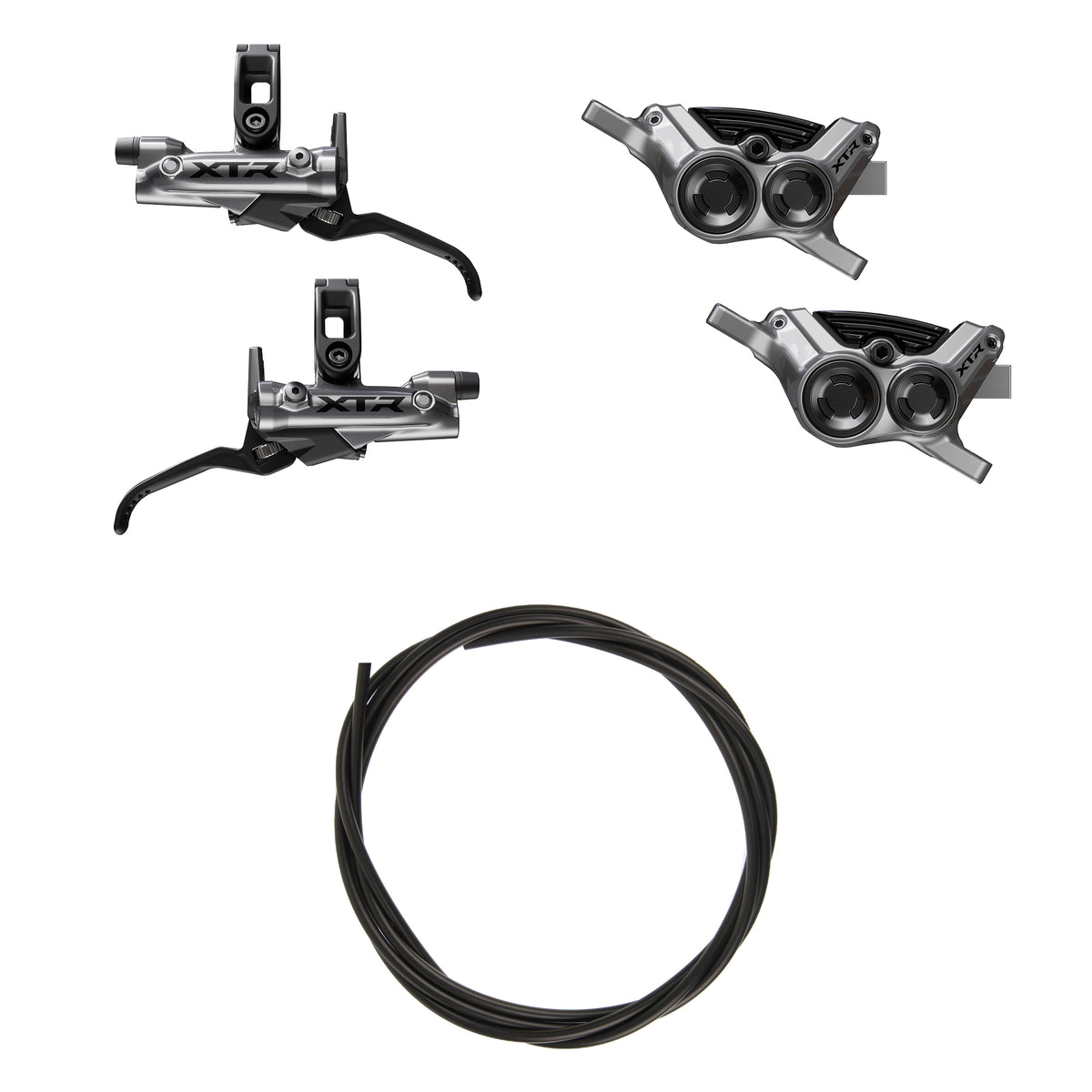Kit Upgrade Freno Shimano XTR BR-M9220/BL-M9220 Metal Con Aletas Sin Adaptador Latiguillo 1000/1700mm Negro #3