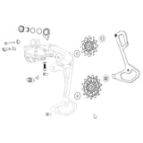 Sram XX T-Type Eagle AXS Komplet Gornjeg/Donjeg Kućišta Pin/Vijak Crni