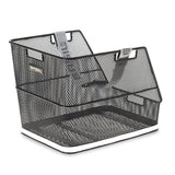 Basil Class Stražnja Košara 38x31x27cm Mrežasta Odvojivi Remen/Reflektivna Traka Čelik Crna