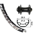 Rueda Delantera XLC TA-15 Rodi Freno Disco 6 Tornillos 100x15mm Aluminio Negro