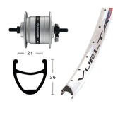 Rueda Delantera Rodi Airline 1 Eje Macizo Buje Dinamo Shimano DHC3000 Plata